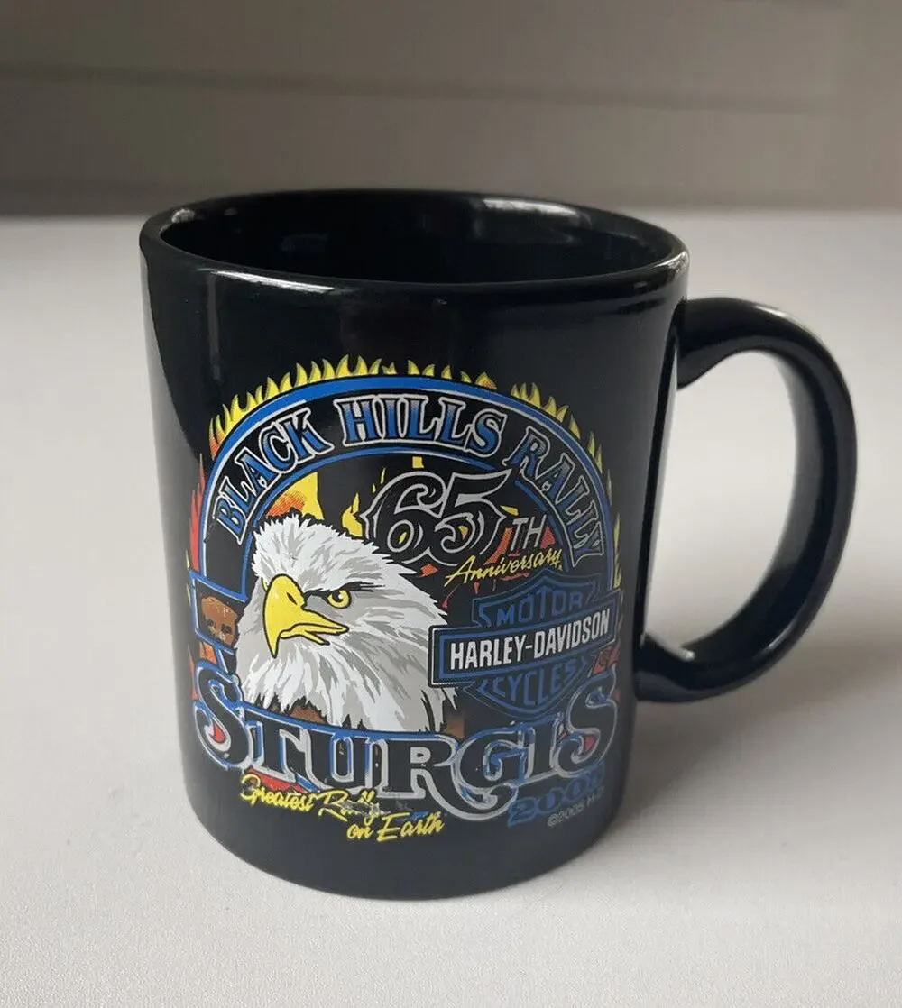 2005 Sturgis Black Hills Rally Mug 65th Anniversary Harley Davidson Eagle